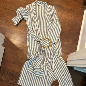 Sleeper Navy and White Striped Dress